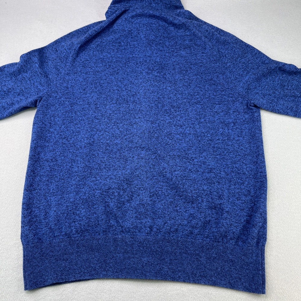 Banana Republic Mens Blue Marled Full Zip Knit Hoodie Sweater Size Large - Picture 13 of 15